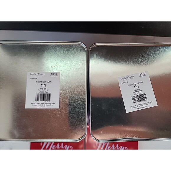 Christmas Party Tin Food Safe Set Of Two - Picture 7 of 10